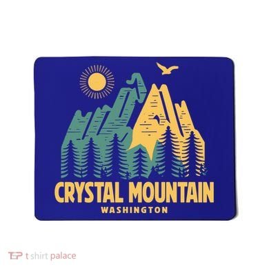 Crystal Mountain Washington Hiking Outdoors Vintage Gift Mousepad