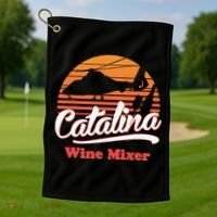 Catalina Mixer Wine Golf Towel thumb 1
