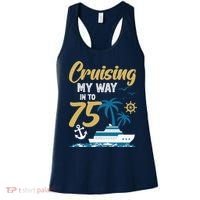 Cruising My Way Into 75th Birthday Cruise 75 Years Old Women's Tank Top thumb 0