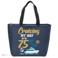 Cruising My Way Into 75th Birthday Cruise 75 Years Old Tote Bag thumb 0
