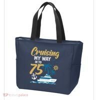 Cruising My Way Into 75th Birthday Cruise 75 Years Old Tote Bag thumb 3