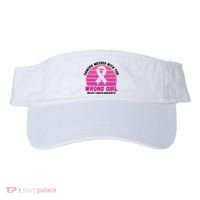 Cancer Messed With The Wrong Girl Breast Cancer Awareness Visor thumb 0