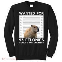 Capybara Mugshot Wanted For 93 Felonies Across The Country Sweatshirt thumb 0