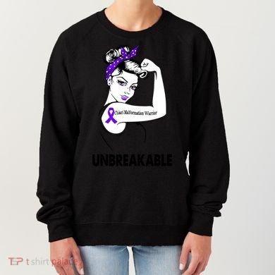 Chiari Malformation Warrior Unbreakable Gift Awareness Cool Gift Women's Sweatshirt