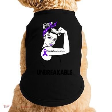 Chiari Malformation Warrior Unbreakable Gift Awareness Cool Gift Doggie Tank