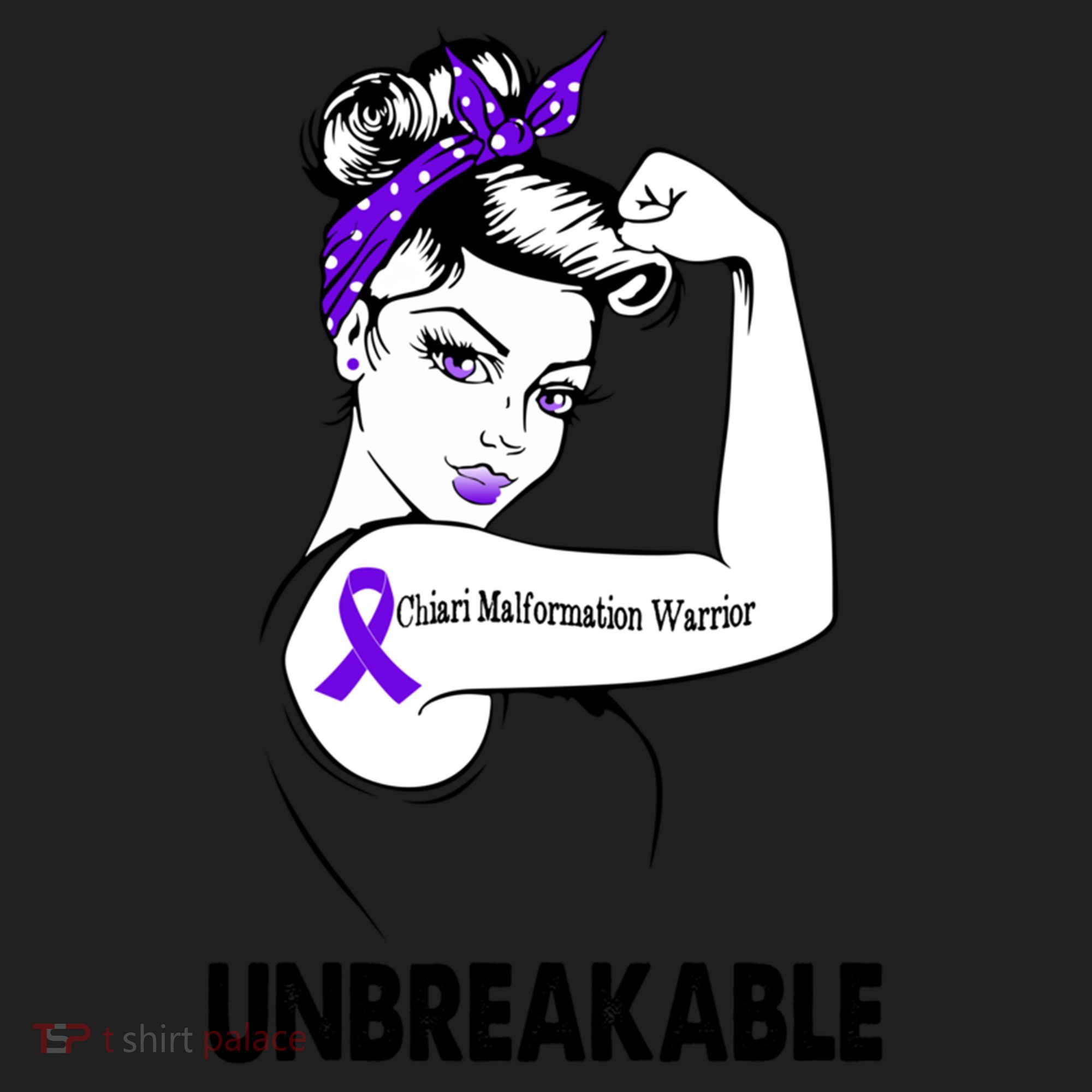 Chiari Malformation Warrior Unbreakable Gift Awareness Cool Gift Beanie