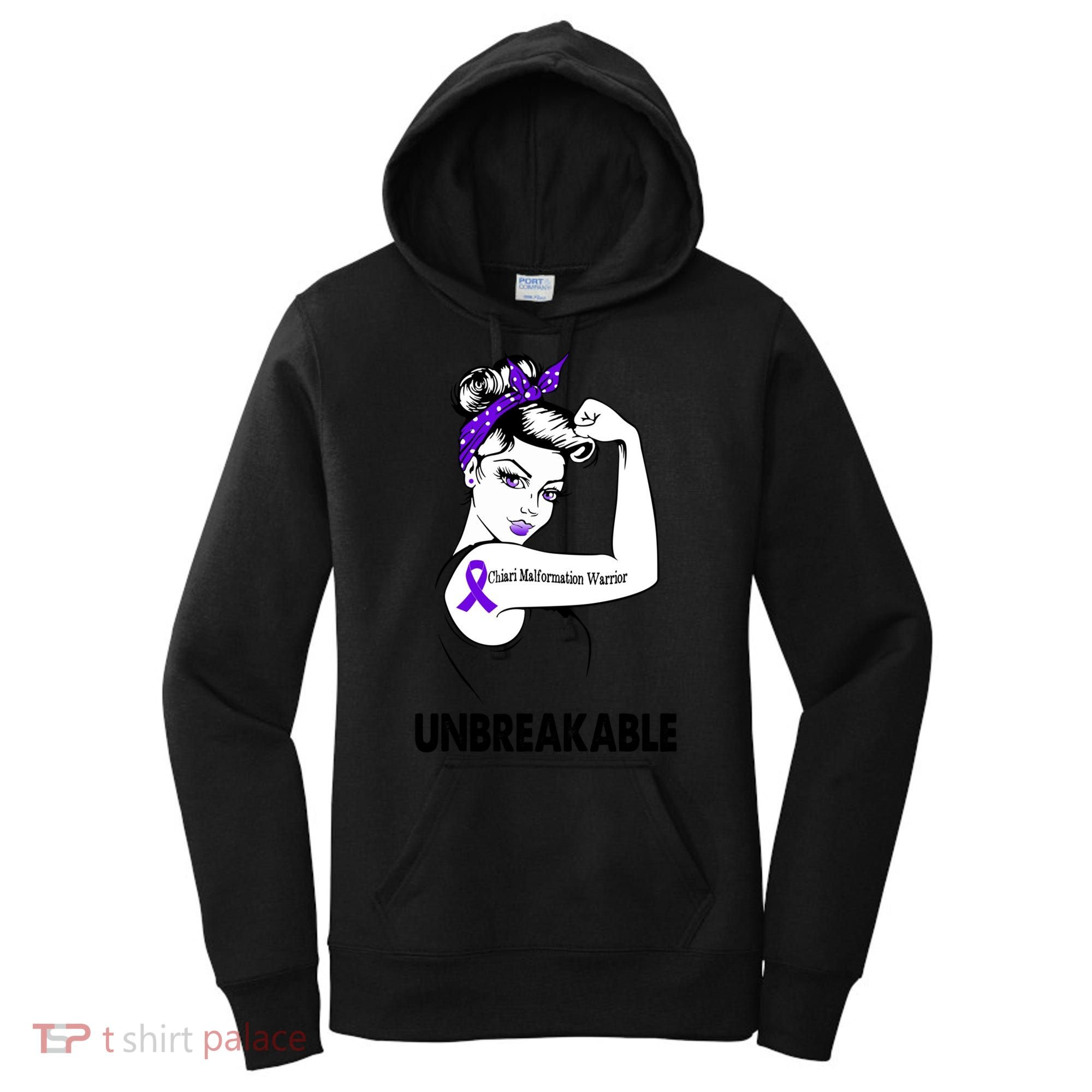 Chiari Malformation Warrior Unbreakable Gift Awareness Cool Gift Women's Hoodie