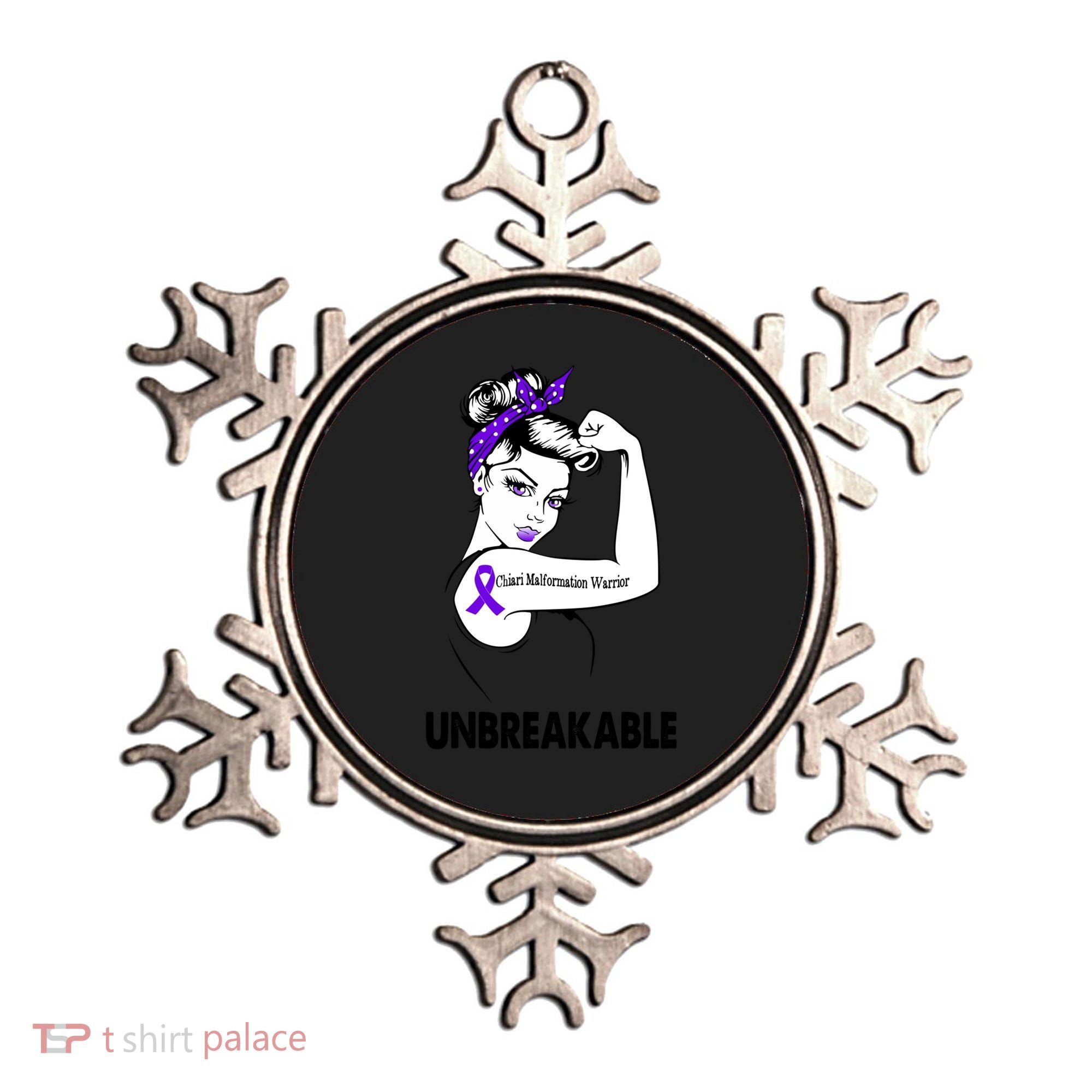 Chiari Malformation Warrior Unbreakable Gift Awareness Cool Gift Ornament