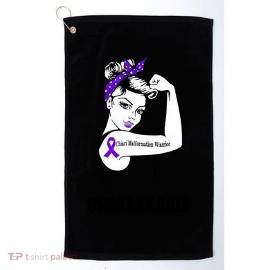 Chiari Malformation Warrior Unbreakable Gift Awareness Cool Gift Golf Towel