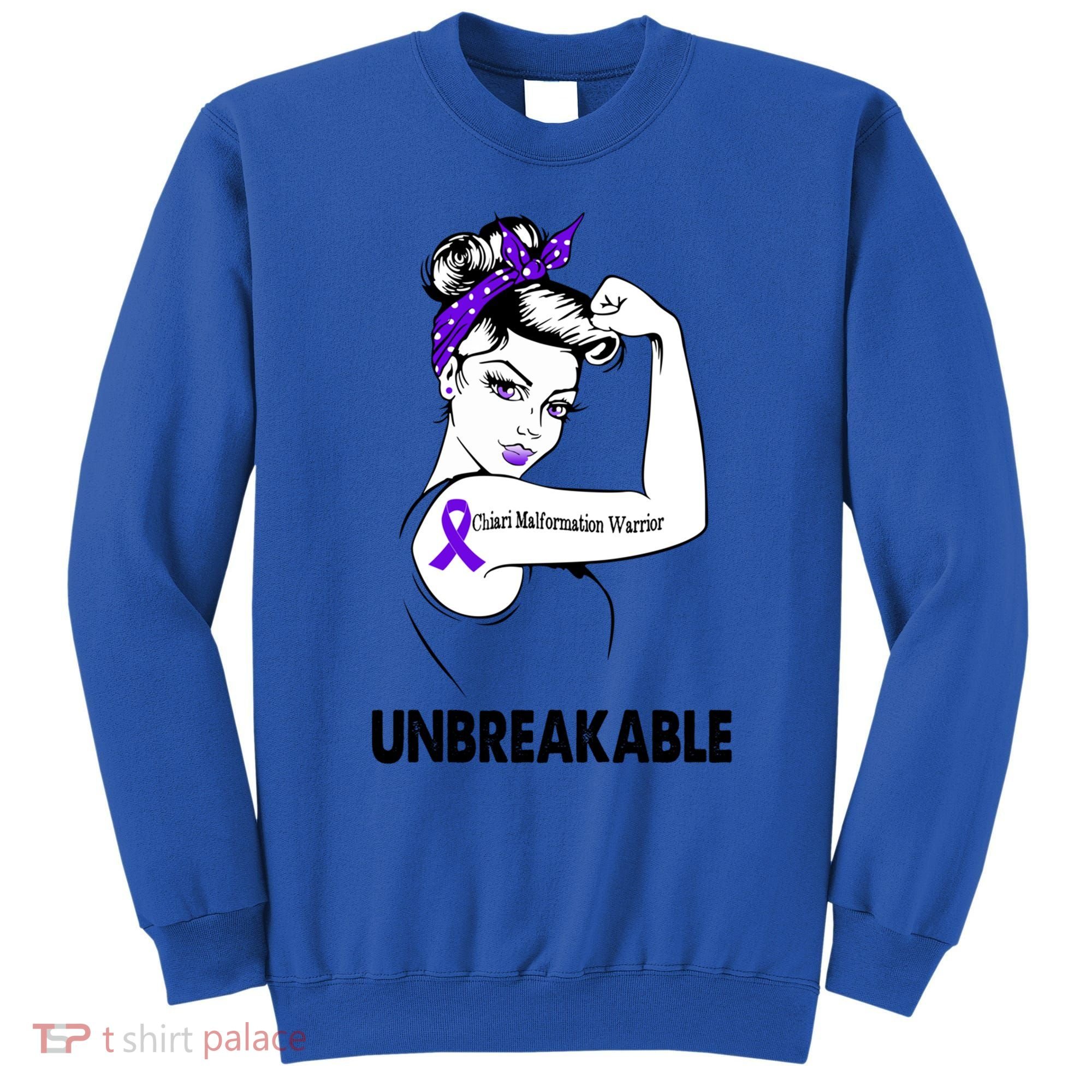 Chiari Malformation Warrior Unbreakable Gift Awareness Cool Gift Sweatshirt