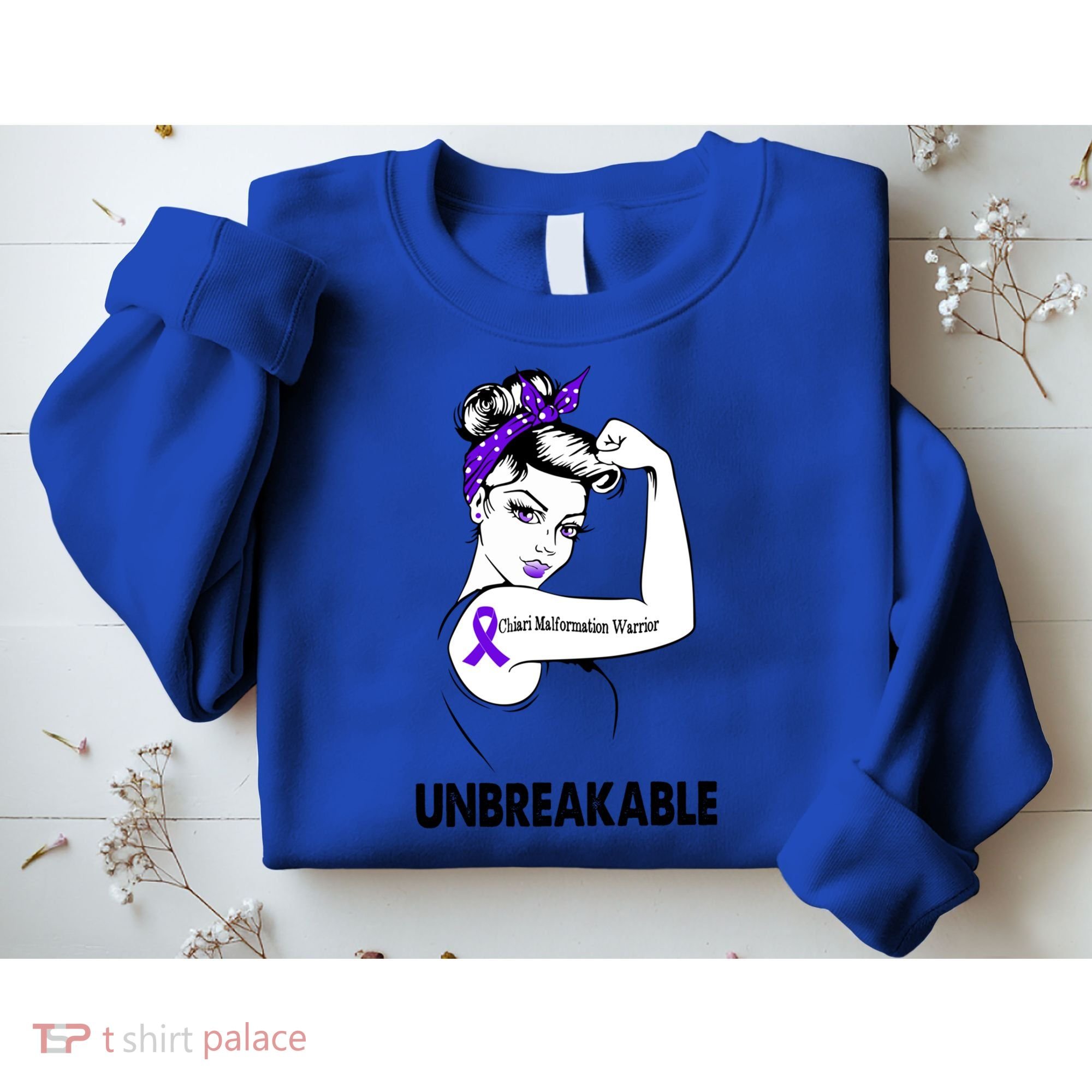 Chiari Malformation Warrior Unbreakable Gift Awareness Cool Gift Sweatshirt
