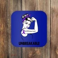 Chiari Malformation Warrior Unbreakable Gift Awareness Cool Gift Coaster thumb 0