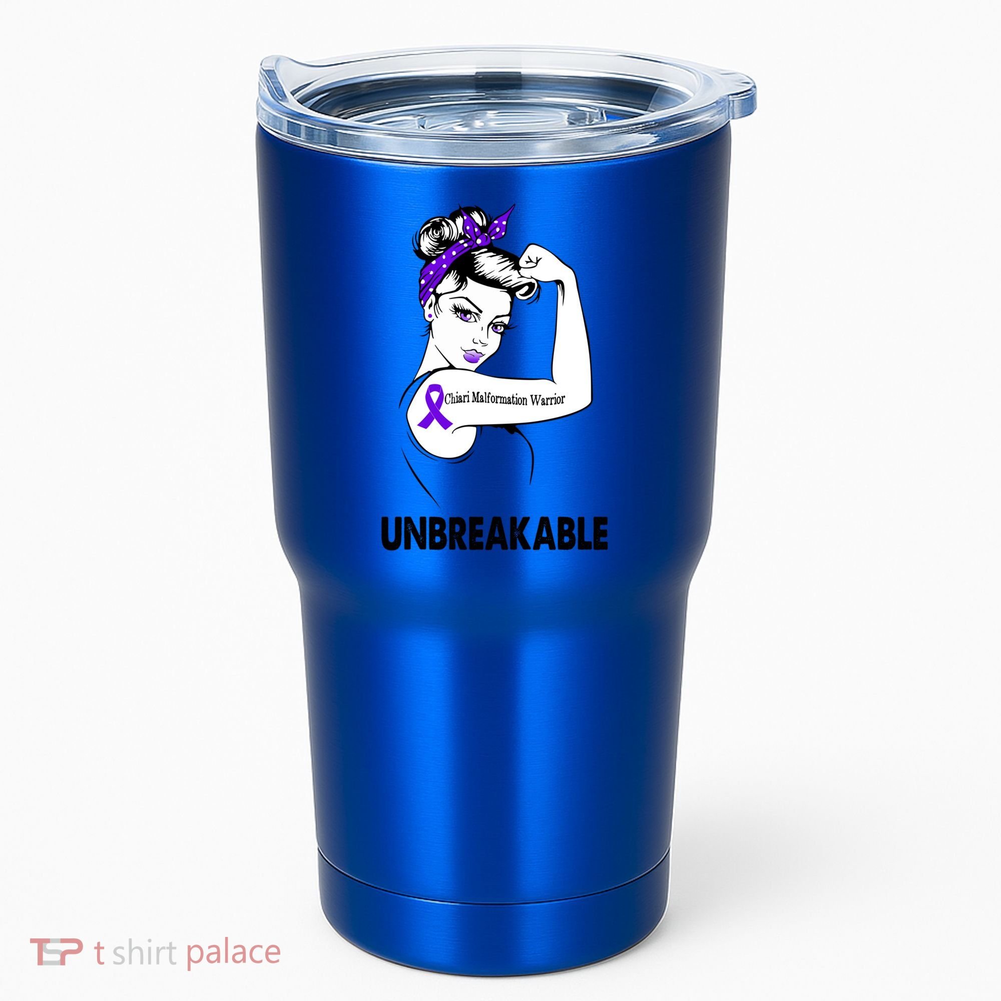 Chiari Malformation Warrior Unbreakable Gift Awareness Cool Gift Tumbler