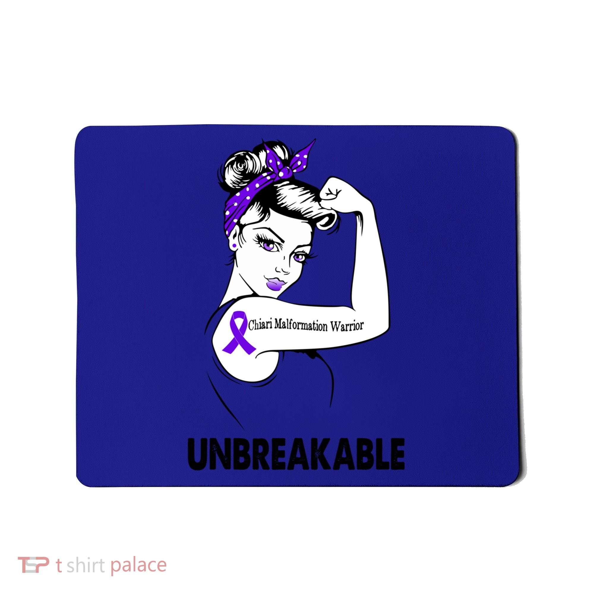 Chiari Malformation Warrior Unbreakable Gift Awareness Cool Gift Mousepad