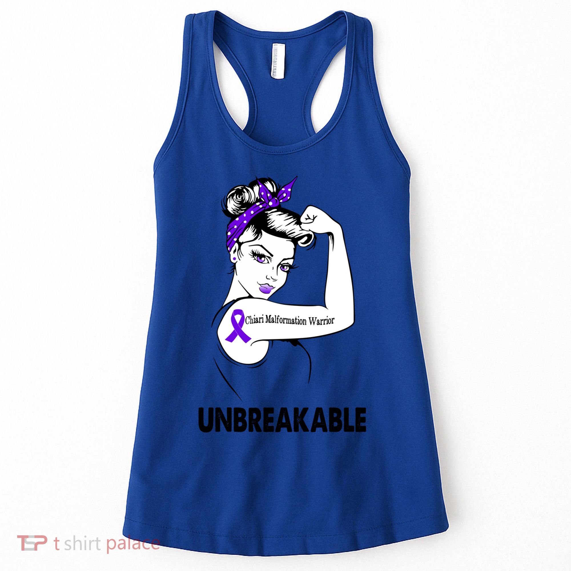Chiari Malformation Warrior Unbreakable Gift Awareness Cool Gift Women's Tank Top