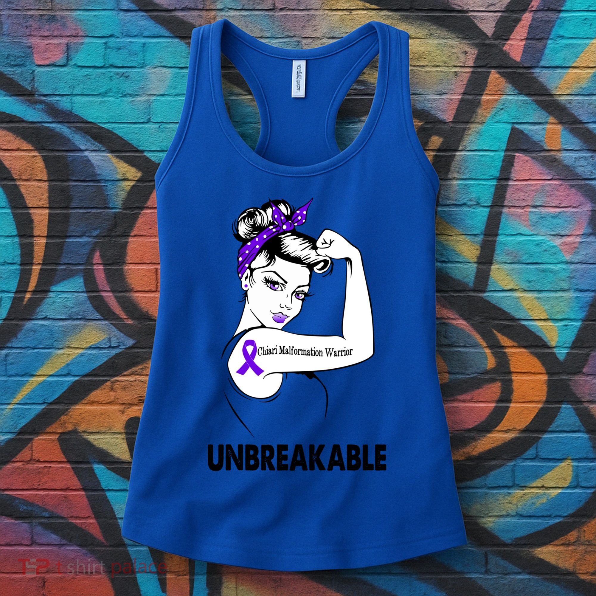 Chiari Malformation Warrior Unbreakable Gift Awareness Cool Gift Women's Tank Top