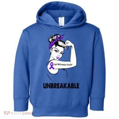 Chiari Malformation Warrior Unbreakable Gift Awareness Cool Gift Toddler Hoodie