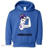 Chiari Malformation Warrior Unbreakable Gift Awareness Cool Gift Toddler Hoodie thumb 0