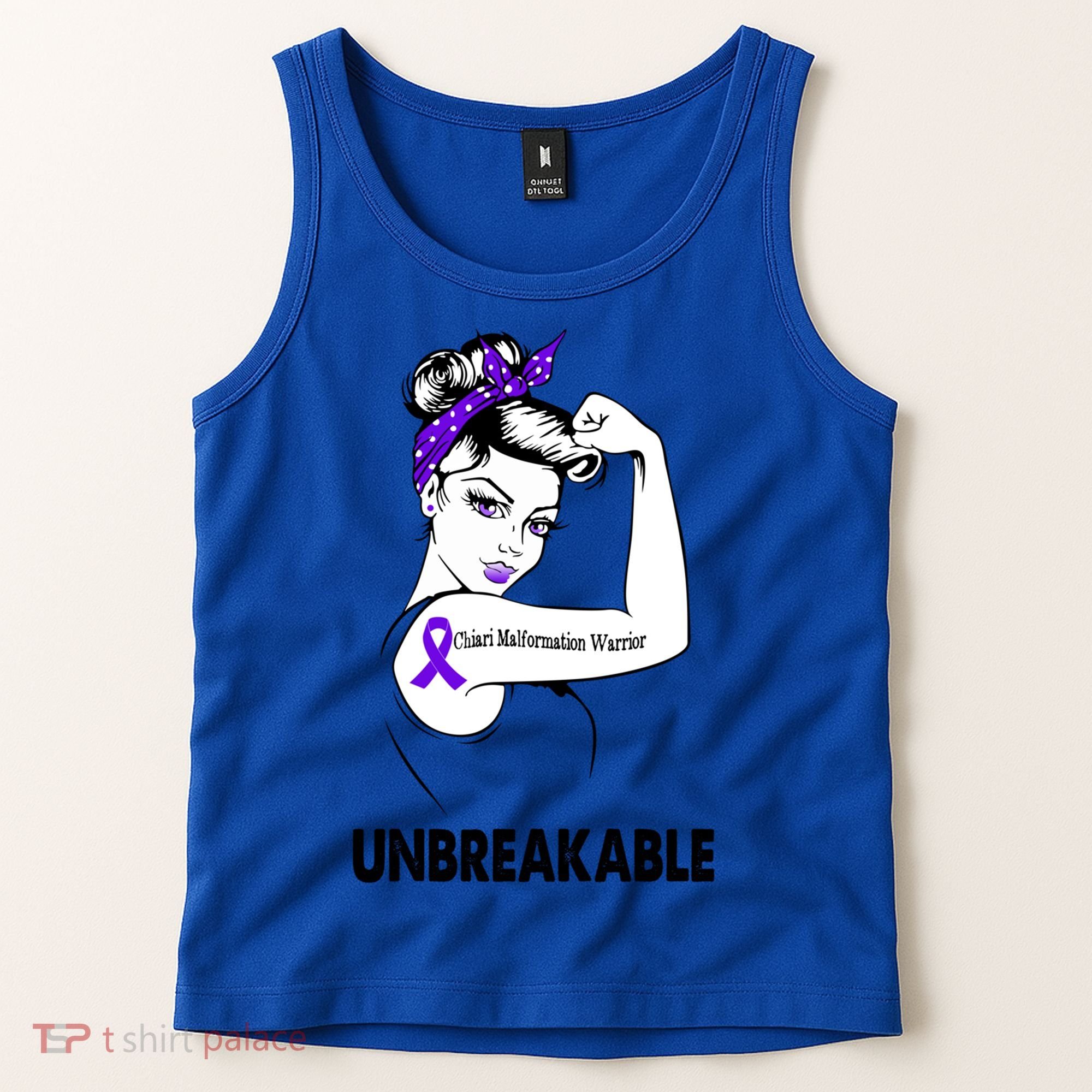 Chiari Malformation Warrior Unbreakable Gift Awareness Cool Gift Tank Top