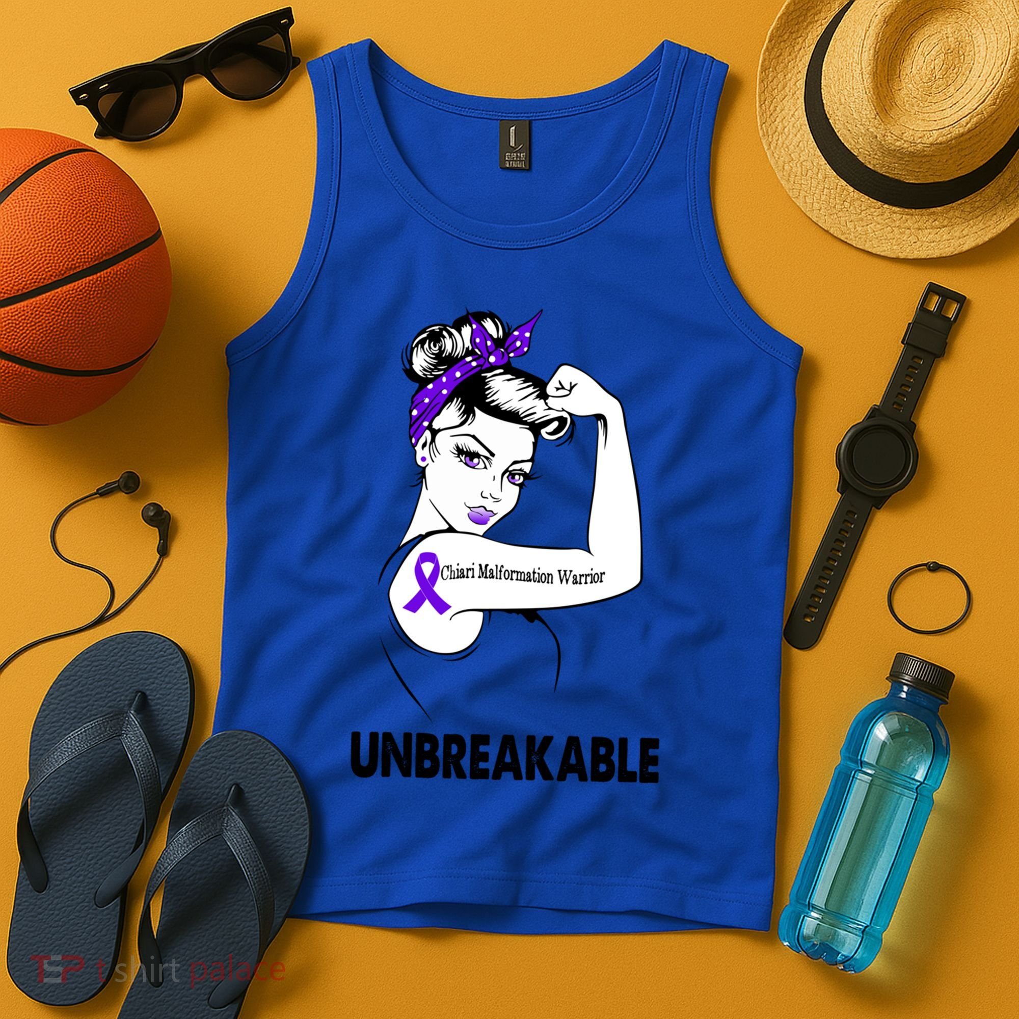 Chiari Malformation Warrior Unbreakable Gift Awareness Cool Gift Tank Top