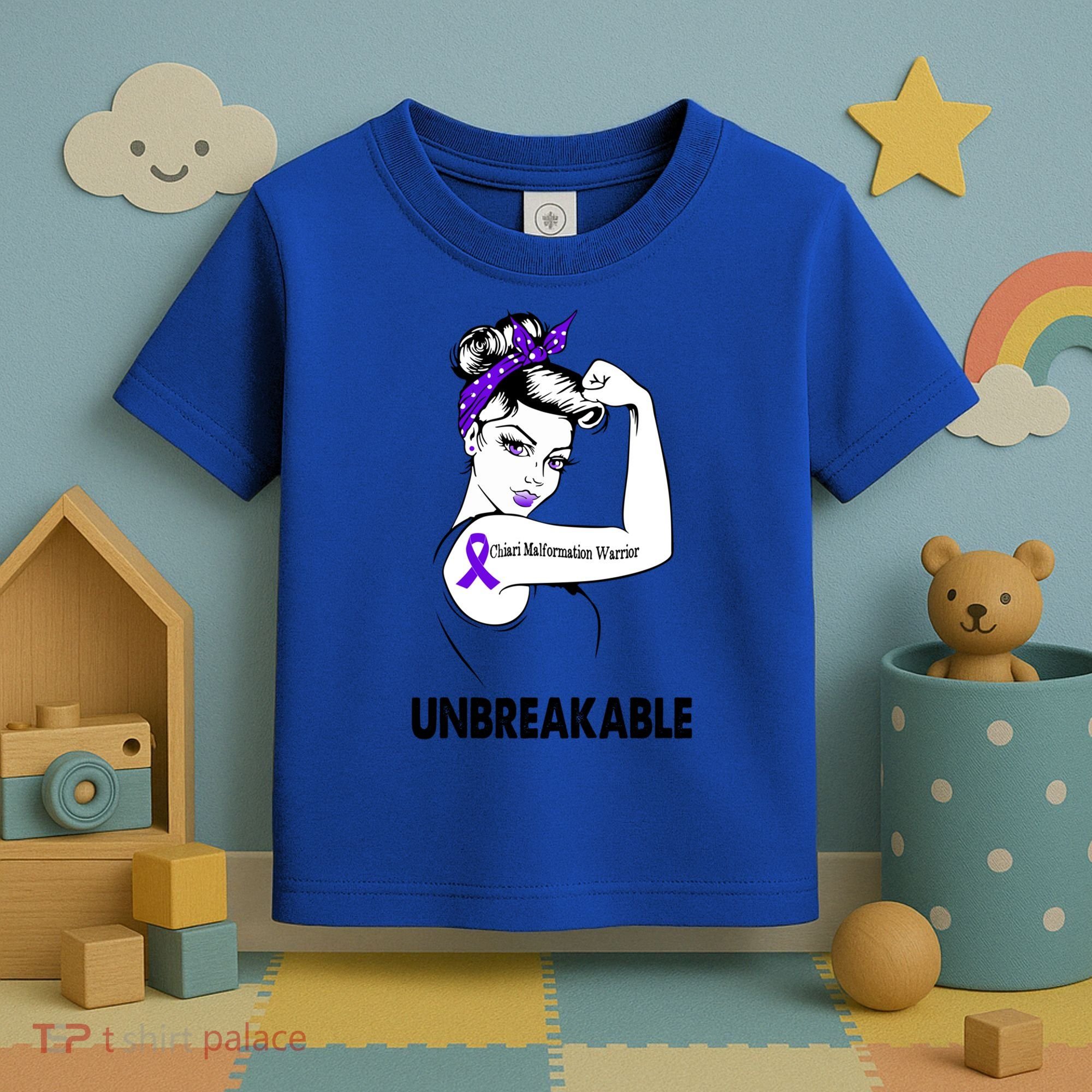 Chiari Malformation Warrior Unbreakable Gift Awareness Cool Gift Toddler T-Shirt