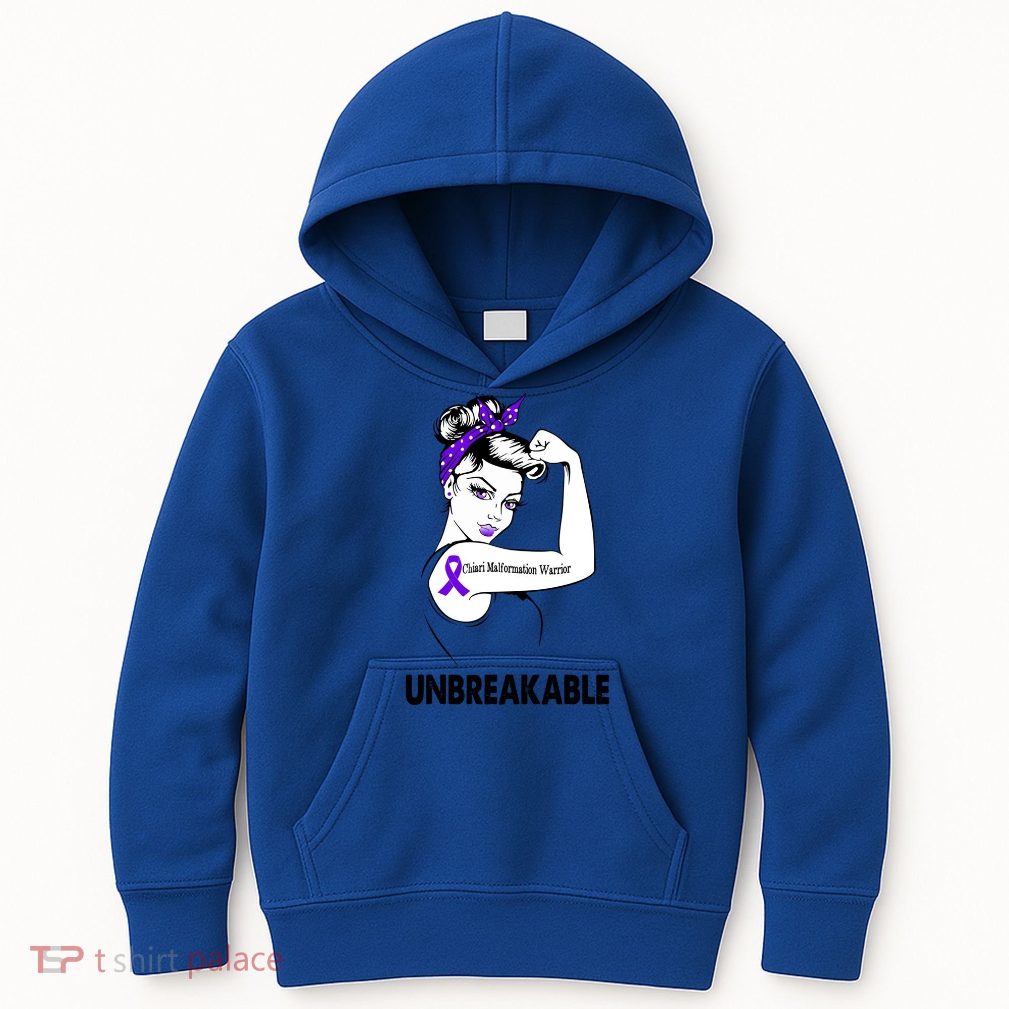 Chiari Malformation Warrior Unbreakable Gift Awareness Cool Gift Kids Hoodie