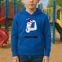 Chiari Malformation Warrior Unbreakable Gift Awareness Cool Gift Kids Hoodie thumb 2