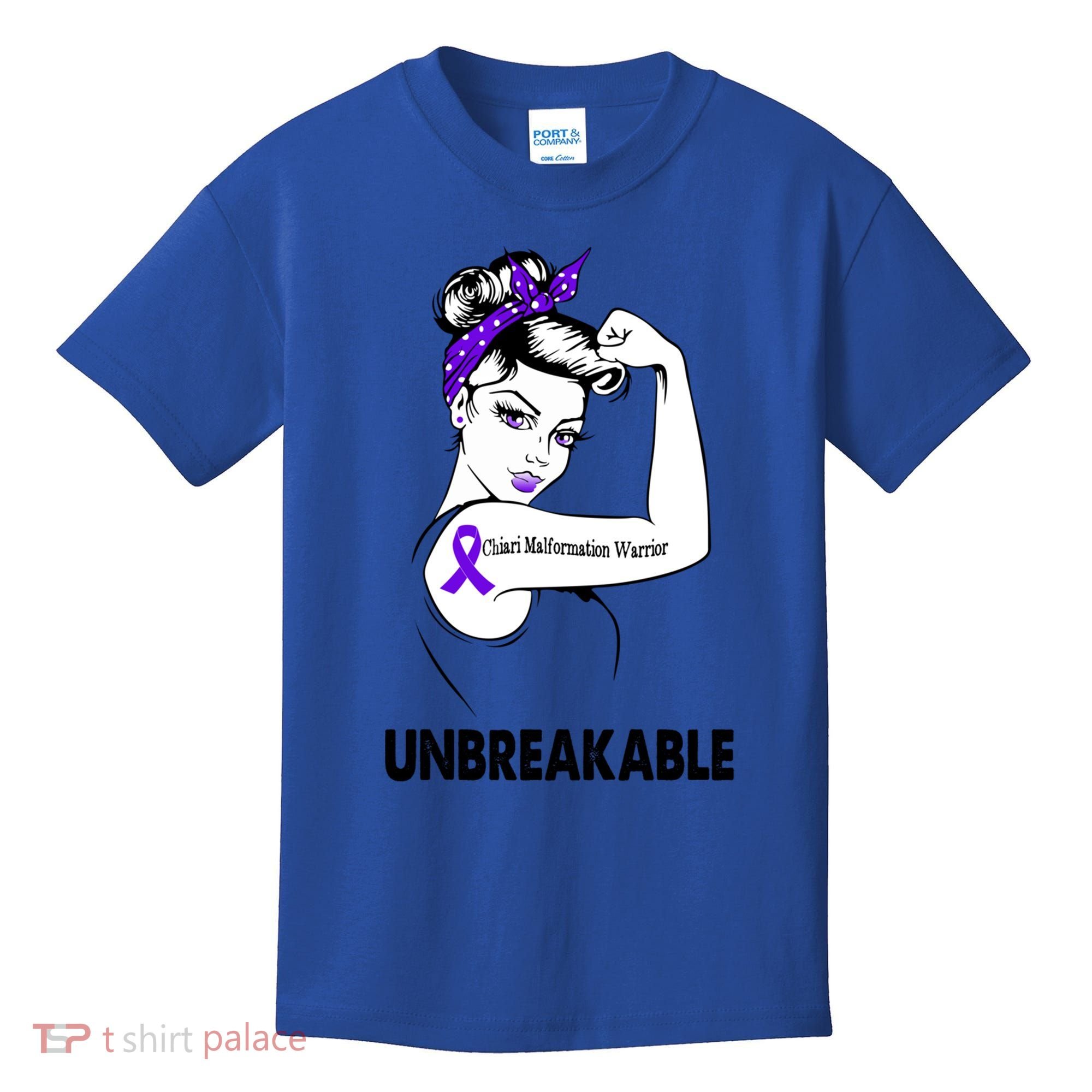 Chiari Malformation Warrior Unbreakable Gift Awareness Cool Gift Kids T-Shirt