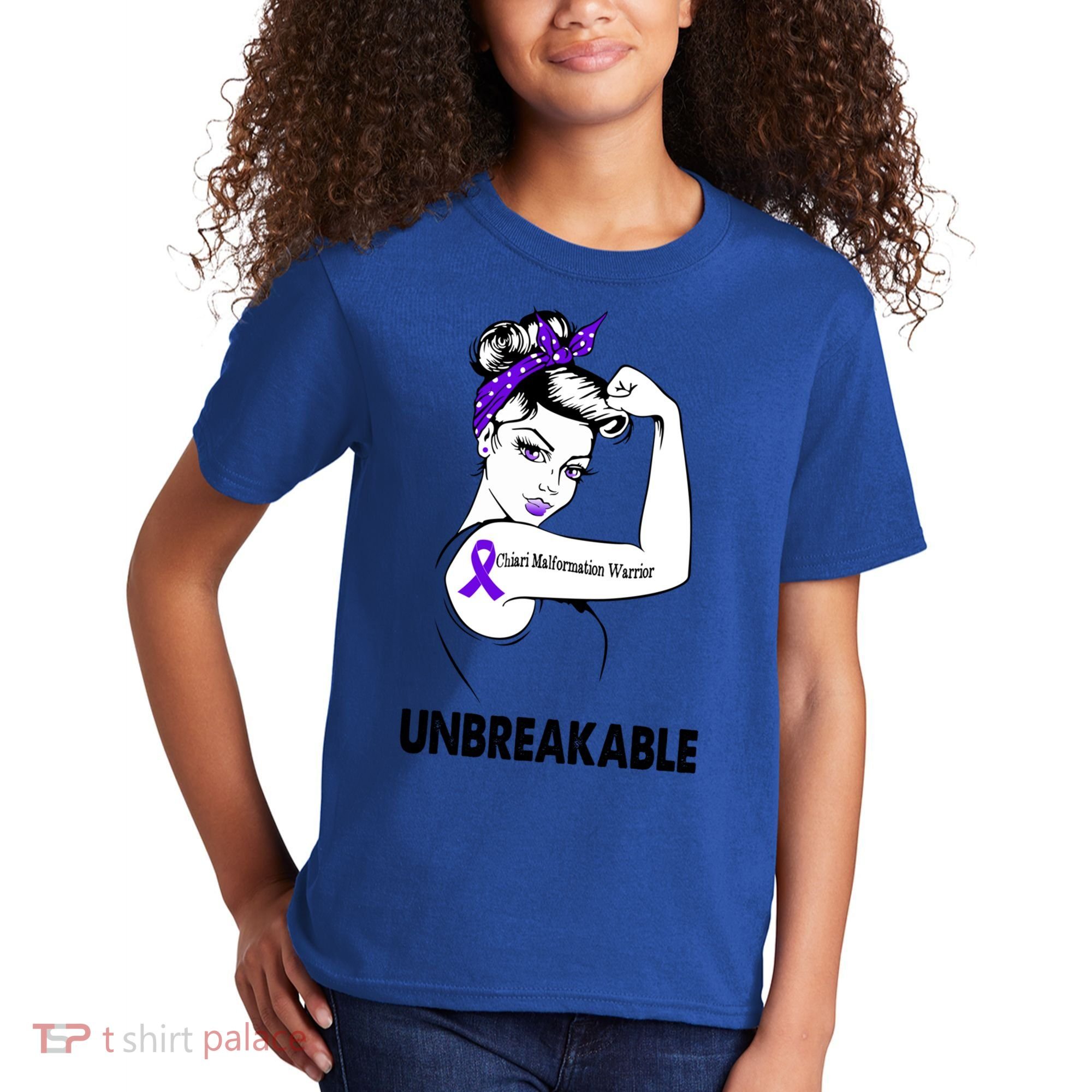 Chiari Malformation Warrior Unbreakable Gift Awareness Cool Gift Kids T-Shirt