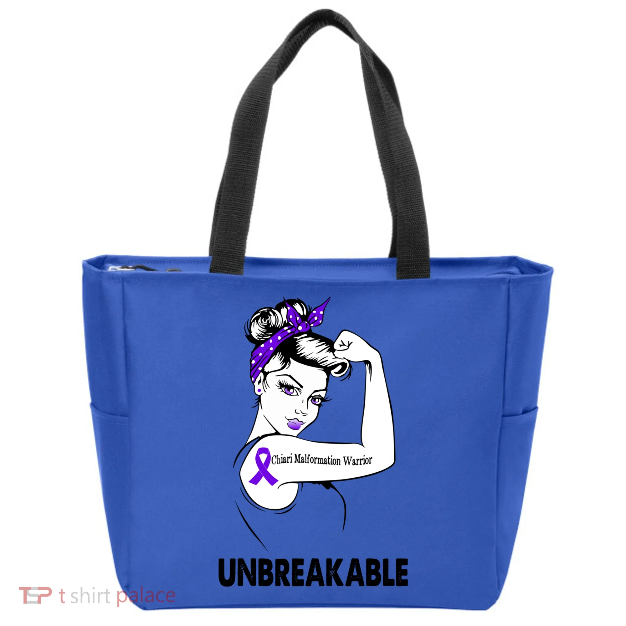 Chiari Malformation Warrior Unbreakable Gift Awareness Cool Gift Tote Bag