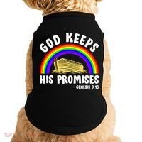 Christian Noah Ark Jesus God Keeps His Promises Rainbow Doggie Tank thumb 0