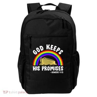 Christian Noah Ark Jesus God Keeps His Promises Rainbow Backpack