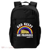Christian Noah Ark Jesus God Keeps His Promises Rainbow Backpack thumb 0