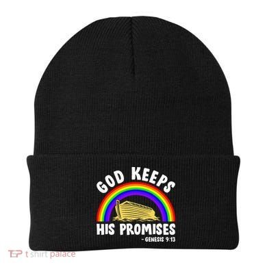 Christian Noah Ark Jesus God Keeps His Promises Rainbow Beanie