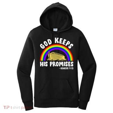 Christian Noah Ark Jesus God Keeps His Promises Rainbow Women's Hoodie