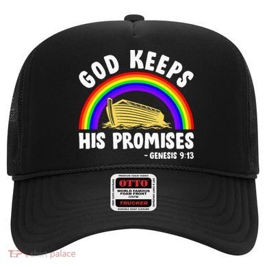 Christian Noah Ark Jesus God Keeps His Promises Rainbow Hat