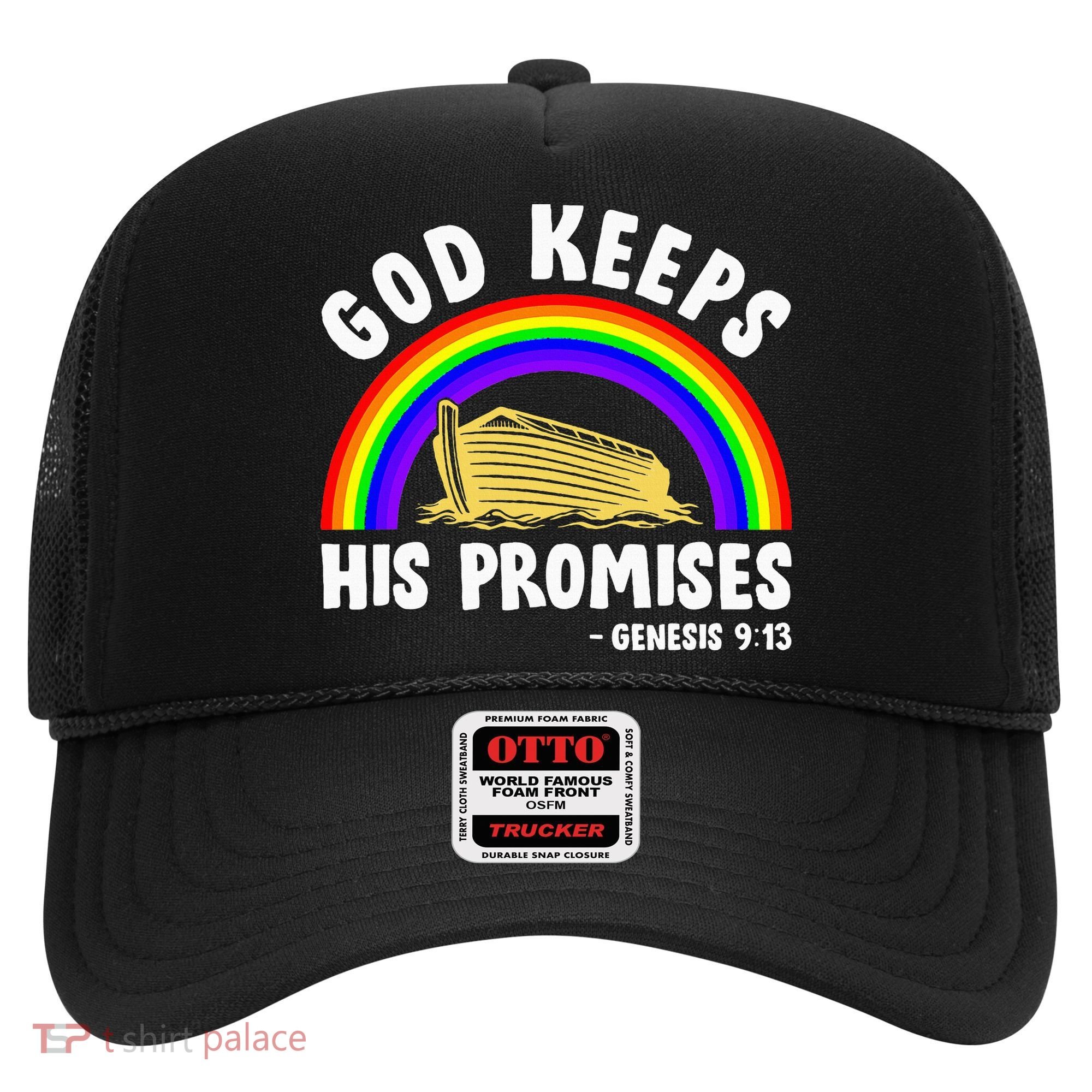 Christian Noah Ark Jesus God Keeps His Promises Rainbow Hat