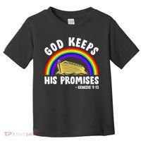 Christian Noah Ark Jesus God Keeps His Promises Rainbow Toddler T-Shirt thumb 0