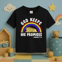 Christian Noah Ark Jesus God Keeps His Promises Rainbow Toddler T-Shirt thumb 3