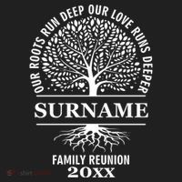 Custom Name And Year Family Reunion Our Roots Run Deep Our Love Runs Deeper Women's Sweatshirt thumb 2