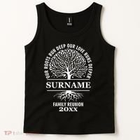 Custom Name And Year Family Reunion Our Roots Run Deep Our Love Runs Deeper Tank Top thumb 2