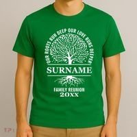 Custom Name And Year Family Reunion Our Roots Run Deep Our Love Runs Deeper T-Shirt thumb 3