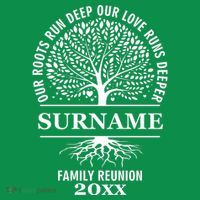 Custom Name And Year Family Reunion Our Roots Run Deep Our Love Runs Deeper Mousepad thumb 1