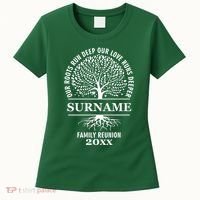 Custom Name And Year Family Reunion Our Roots Run Deep Our Love Runs Deeper Women's T-Shirt thumb 0