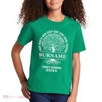 Custom Name And Year Family Reunion Our Roots Run Deep Our Love Runs Deeper Kids T-Shirt thumb 2