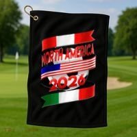 Cool North America Canada Mexico Soccer Cup 2026 Golf Towel thumb 1