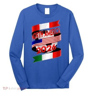 Cool North America Canada Mexico Soccer Cup 2026 Long Sleeve Shirt