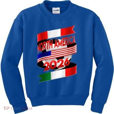 Cool North America Canada Mexico Soccer Cup 2026 Kids Sweatshirt