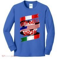 Cool North America Canada Mexico Soccer Cup 2026 Kids Long Sleeve Shirt thumb 0