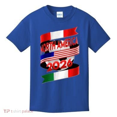 Cool North America Canada Mexico Soccer Cup 2026 Kids T-Shirt